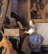 Jan Vermeer Lady Seated at a Virginal oil painting
